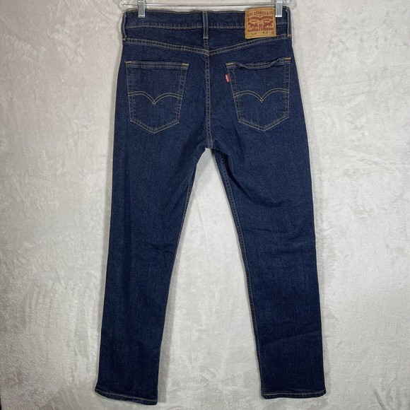 Levi's 514 Regular Fit Straight Leg Denim Jeans Mens 32x32 Modern Low Rise Dark - Picture 3 of 10